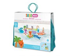SAGO mini Jouets de Bain : Aqua Puzzles-Island Adventure, Couleur Comprend 23 pièces à emboîter Extra Larges (Spin Master 6041222)