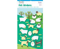 Fiesta Crafts - K-1001 - Autocollants en Feutre - Moutons