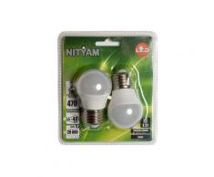 Ampoule LED Nityam MINI GLOBE DEPOLIE E27 6W (X2)