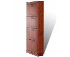 Bonprix - Armoire à chaussures 4 abattants Indra marron pour maison