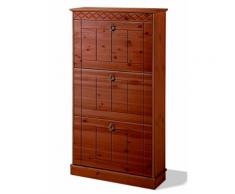 Bonprix - Armoire à chaussures 3 abattants Indra marron pour maison