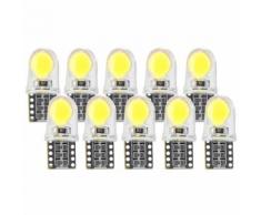 Xcsource 10 Pcs Lampe De Panneau Intérieur Led Auto 12 V T10 W5w Dôme 194 168 Super Lumineux Blanc Lampe De Lecture Coin Ampoule De Coffre Plaque D'Immatriculation Ma1431