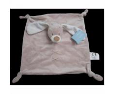 Doudou Plat Lapin Jogystar Kiabi Peluche Marron Blanc 4 Noeuds Croix Jouet Bebe Naissance Enfant Mixte