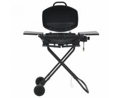 Vidaxl Barbecue Au Gaz Portatif Avec Zone De Cuisson Noir