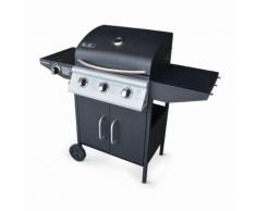 Barbecue au gaz Athos cuisine extérieure 3 brûleurs + feu latéral avec thermomètre