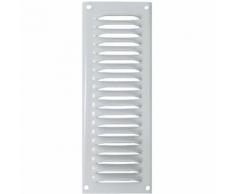 Grille métal verticale à auvent DMO - Blanc - 190 mm x 50 mm