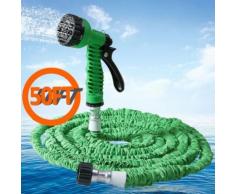 Tuyau d'Eau Tuyau d'Arrosage Extensible 50FT Avec Pistolet De Pulvérisation De 7 Côtés Tuyau De Jardin