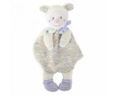 Doudou Plat Mouton Nicotoy Simba Toys Benelux Beige/Crème/Écru Blanc Bleu Ciel Chaussons Jouet Bébé Naissance Peluche Éveil Enfant Blanket Comforter Soft Toys