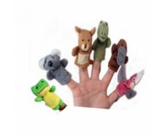 6pcs Doigt New Animal Marionnettes Peluche Poupée En Tissu Bébé Éducatifs Main Enfants Jouet