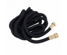 15M(50Ft) 3X Tuyau D'Arrosage Extensible Tuyau De Remplacement Flexible Noir