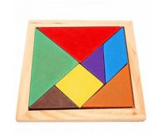 Jeu En Bois Iq Puzzle Intelligent Tangram Casse-Tête Puzzle Bébé Jouet Enfant O