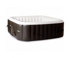 Spa Gonflable Nice en PVC - 6 places - Marron/Crème