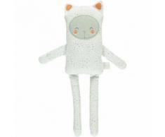 Doudou Chat Blanc Etoiles Grises Et Argent Dpam Peluche Du Pareil Au Meme Jouet Bebe