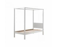 Vipack Lit Baldaquin Pino 90x200 Blanc