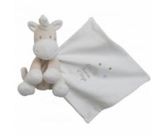 Doudou Licorne Ecru Beige Cajou Mouchoir Blanc Sucre D'orge Peluche Jouet Eveil Bebe