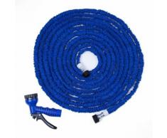 30m 100FT Tuyau d'arrosage flexible Tuyau de jardin 3 fois Extensible avec 7 Modes pistolet de pulvérisation BLEU NEUF