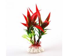 11x 3 Cm Plastique Aquarium Décorations Multicolore Plantes Artificielles Fish Tank Herbe Fleur Ornement Décor Paysage