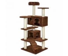 Tectake Arbre À Chat 131 Cm Micki Griffoir Grattoir Tronc Marron