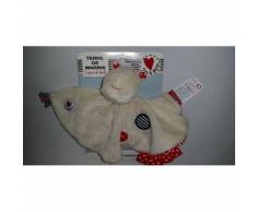 Doudou Plat Rond Hippopotame Terre De Marins Bleu Rouge Raye Pois Beige/ Creme/ Ecru Jouet Enfant Naissance Bebe Peluche Éveil Enfant Comfort Blanket Comforter Soft Toys