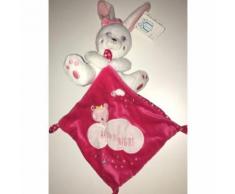Doudou Lapin Blanc Mouchoir Rose Fuchsia Simba Toys Benelux Kiabi Peluche Eveil Jouet Bebe Naissance Lapinou Ours Oursonne Rose Good Night