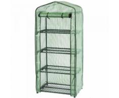 Serre de jardin avec étagère à 4 niveaux H160x69x49cm pour jardin et terrasse