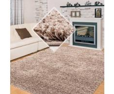 Tapis Shaggy À Poils Longs Couleur Unique Differentes Couleurs Et Tailles Disponible - Beige - 160x160 Cm Carré