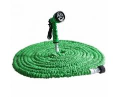 125FT 37.5m 3 fois Extensible Tuyau de jardin flexible Tuyau d'arrosage avec 7 Modes pistolet de pulvérisation VERT NEUF