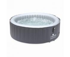 Spa 205cm 6 personnes gonflable rond Silver cloud 6 gris modèle 2018 - Jacuzzi MSPA ? 205cm, PVC, télécommande de contrôle