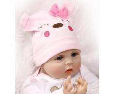 55 Cm Doux Corps Silicone Reborn Bébé Poupée Jouet Pour Filles Nouveau-Né Fille Bébé D'Anniversaire