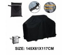 145x61x117cm Noir Bbq Étanche Couverture Pluie Extérieur Barbecue Grill Protecteur Pour Le Gaz Au Charbon Électrique Barbecue Grill