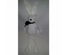 Doudou Lapin Blanc Gris Boutchou Monoprix, Jouet Bébé Naissance Peluche Blanche Grise Longues Pattes, Éveil Enfant Blankie Blanket Comforter Soft Toys Plush
