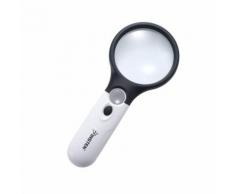 Insten® Loupe Agrandissement Zoom X3 Et X45 Avec Lampe Eclairante Lumière Led Pour Lecture Bijoutier Horloger Bijoux Pierre Précieuse Timbre Monnaie Livre Journal (Piles Aaa Non Incluses)