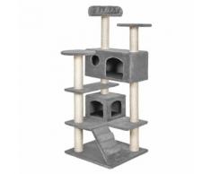 Tectake Arbre À Chat 131 Cm Micki Griffoir Grattoir Tronc Gris