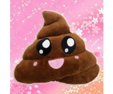 Yarui-World Mignon Emoji Coussin Caca Forme Oreiller Poupée Jouet Jeté Drôle Enfant Cadeau Taille:20cm