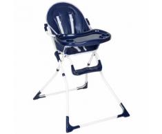 Tectake Chaise Haute Pour Bébé Enfant Confort Pliable Sécurité À 5 Points Plateau Et Repose Pieds 6 Mois À 4 Ans Blanc Bleu