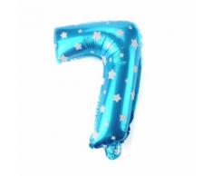 16 Pouces Nombre Bleu / Rose Ballons Joyeux Anniversaire Fête De Mariage Bonne Année Décoré Habillé Bébé Jouet Drôle