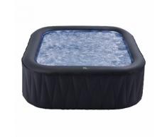 Spa gonflable carré TEKAPO - 6 places - anthracite/intérieur bleu - Nouveau modèle 2018