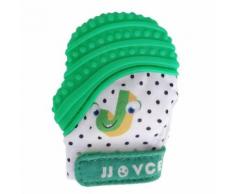 Yarui-World® Bébé Dents Silicone Gants Mitaine Jouet Dentition Sucette Mitten Moufles Vert