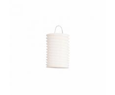 Lampion Cylindrique Blanc De 16 Cm