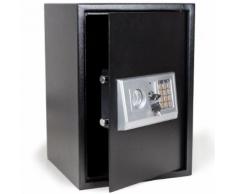 TECTAKE Coffre Fort Electronique de Sécurité en Acier + 2 Clés + Code Digital 50 cm x 35 cm x 34,5 cm Noir