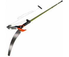 TECTAKE Coupe Branche 2 en 1 Télescopique en Acier avec 1 Câble 260 cm x 3 cm Ø Vert
