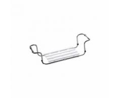 Siège De Baignoire Tube Acier Chromé En Plastique Blanc