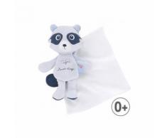 Doudou Cajou Mouchoir Raton Laveur Ours Panda Sucre D'orge Blanc Bleu Gris/Noir Jouet Bebe Naissance Peluche Éveil Enfant Comfort Blanket Comforter Soft Toys