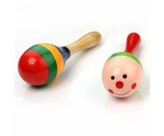 2x Maracas Ovale Percussion Instrument Musique Bébé Enfant Jouet Cadeau Noël