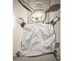 Doudou Lapin Plat Gris Blanc Etoiles Grises Mes Petits Cailloux Peluche Jouet Eveil Bebe Soft Toys Comforter Grey And White Bunny Stars Baby