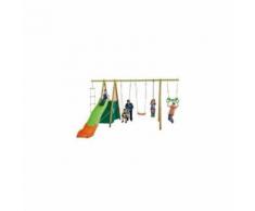 Portique Bois Métal 2.3m 5 Agrès Te902