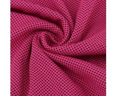 Serviette De Sport Rafraîchissante Séchage Rapide Avec Trous En Filet Magideal Rose Rouge