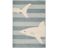 Tapis Enfant Justin Shark Bleu 120x170 Cm - Tapis Pour Chambre D'enfants/Bébé