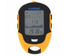 Sunroad Altimètre Numérique Multifonctions Lcd Avec Boussole Et Baromètre Et Thermomètre Et Hygromètre Et Prévisions Météorologiques Et Led Torch Et Horloge