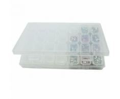 Boîte De Rangement Vide 28 Compartiments En Plastique Pour Mettre Les Paillettes Strasse Accessoires Nail Art